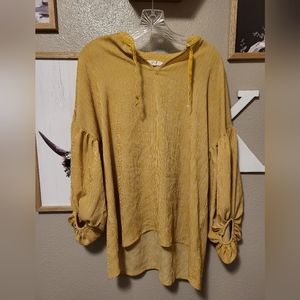 Easel Yellow long puff sleeve